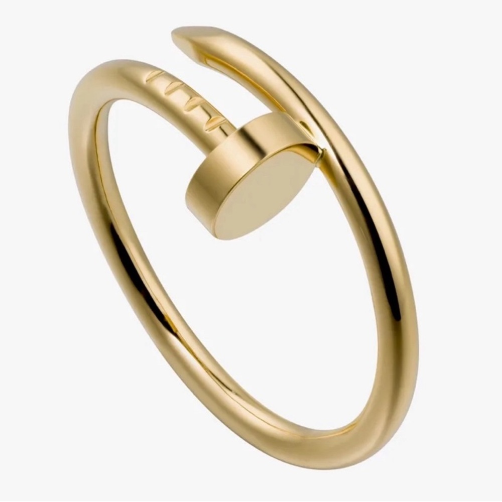 Designer Style Gold Plated Unisex Fashion Ring- Size 7